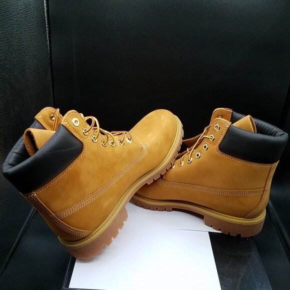 Timberland 6'' Premium Men's Boots Wheat Nubuck Size 8 - Yellow #TB010061 NEW! - Picture 8 of 13